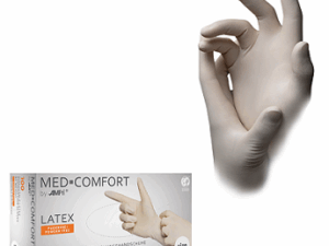 MED-COMFORT Latex-Handschuhe puderfrei, weiß, Box à 100 Stück