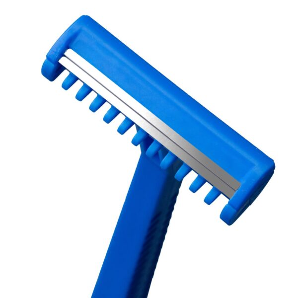 TOP-COMFORT Einmal-Rasierer zweischneidig, blau, Box à 100 Stück – Bild 2