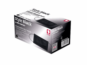 Mundschutz Style Black 4-lagig, Box à 50 Stück