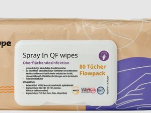 Spray In QF Flowpack Bio Wipes 20 x 20 cm   - 80 Tücher pro Packung