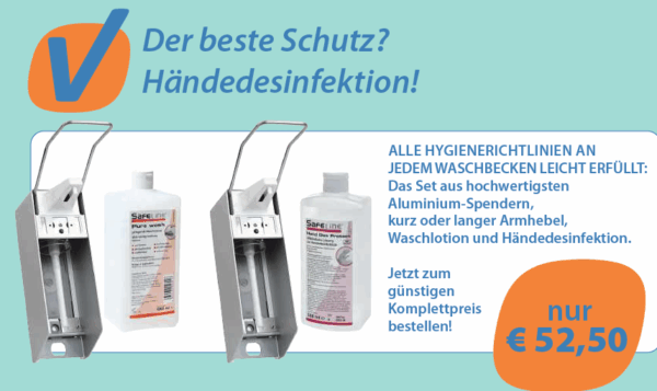 Spender Set - Wandspender lang ink.l Händedesinfektion -Aktion